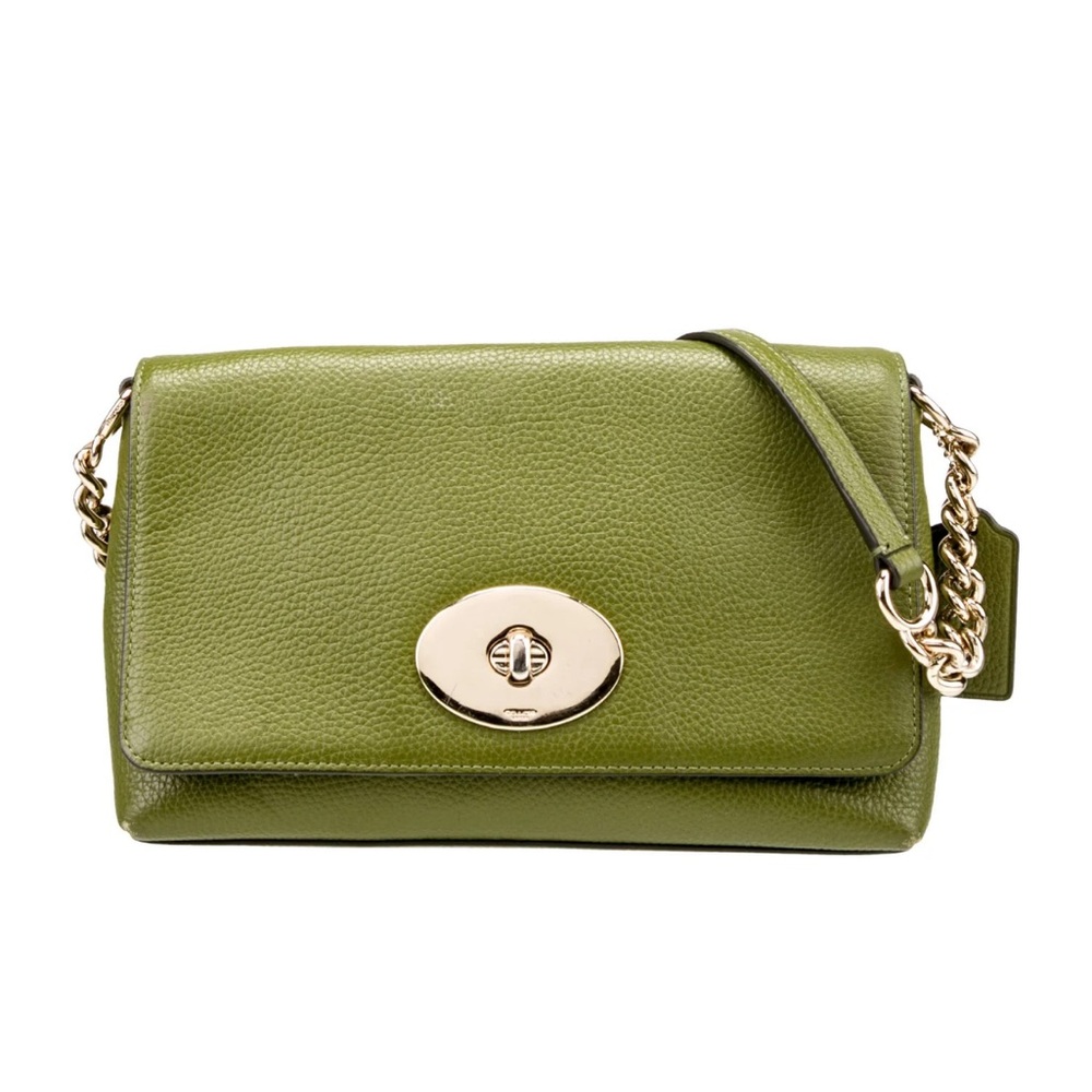 Coach Green Crossbody Bag with Gold Hardware